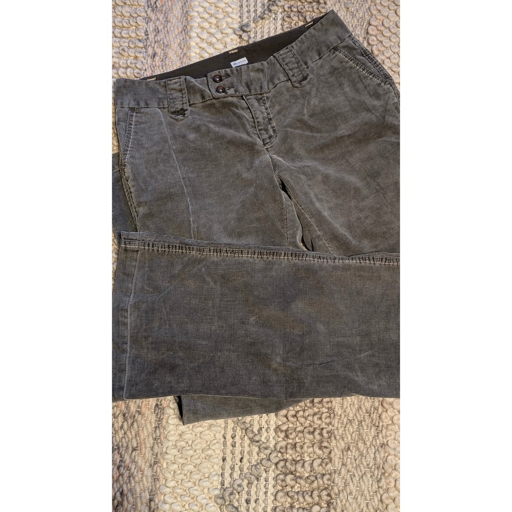 Vintage Gap Stretch Pants Womens size 4 Gray Corduroy Low Rise Flare Y2K